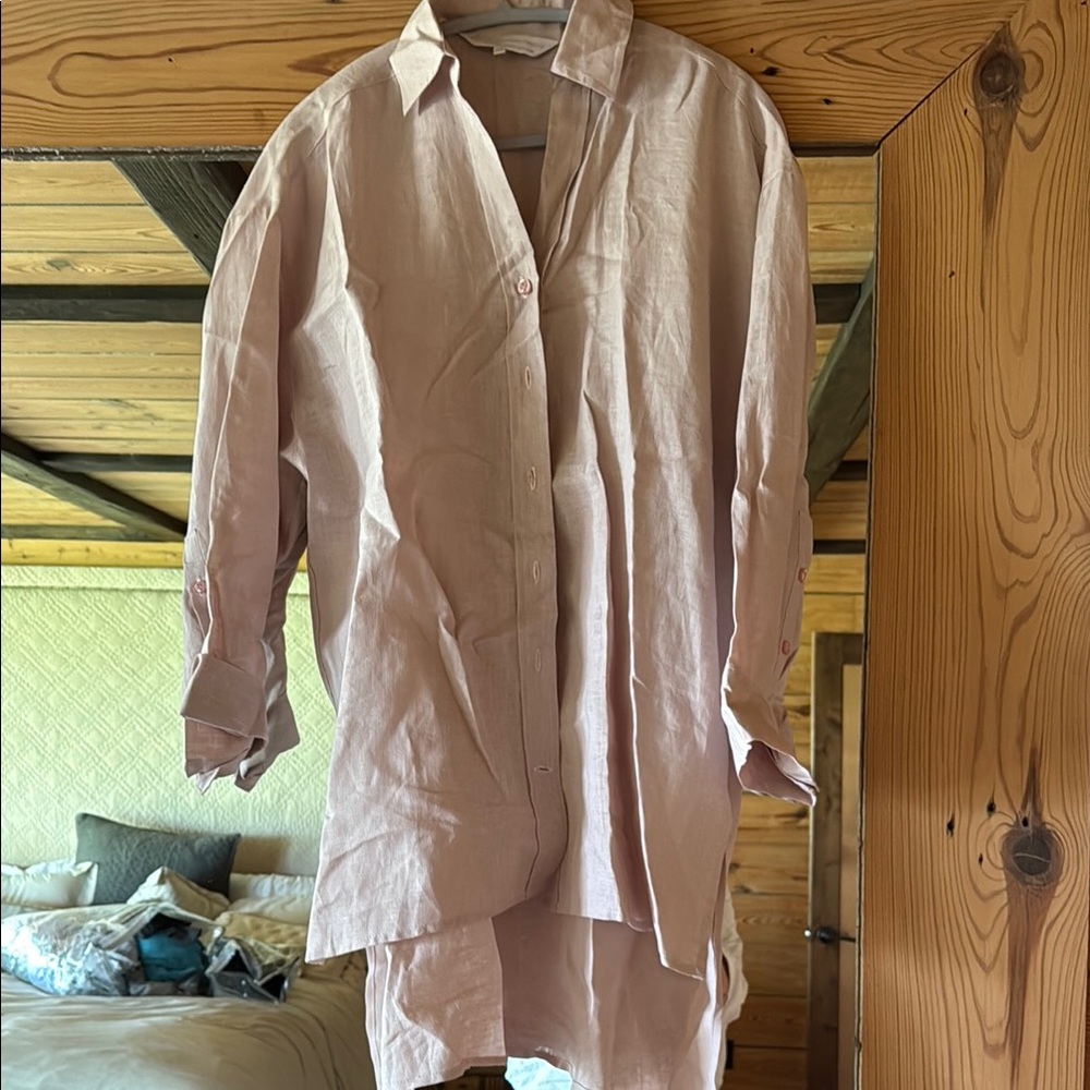 Crown Linen long tunic shirt, NWOT